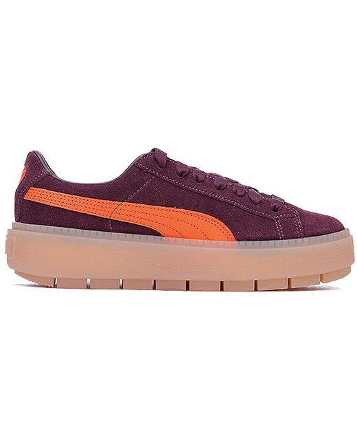 PUMA Pink (Wmns) Suede Platform Trace 'Winetasting Flame'