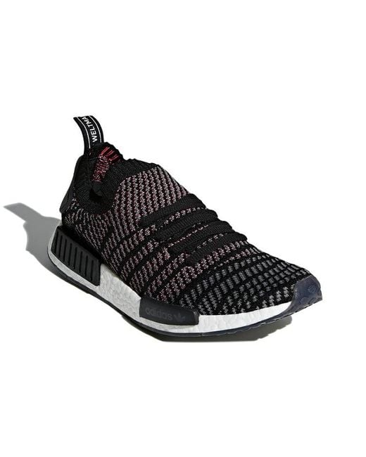 Adidas Black Nmd_R1 Stlt Primeknit 'Solar' for men