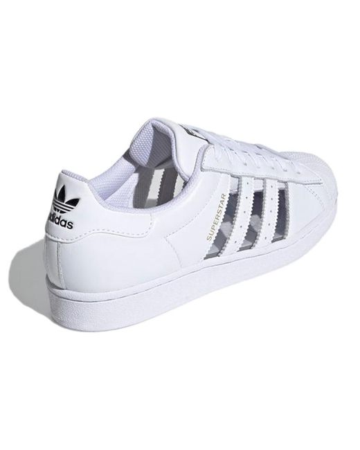 Adidas White Superstar Transparent' for men