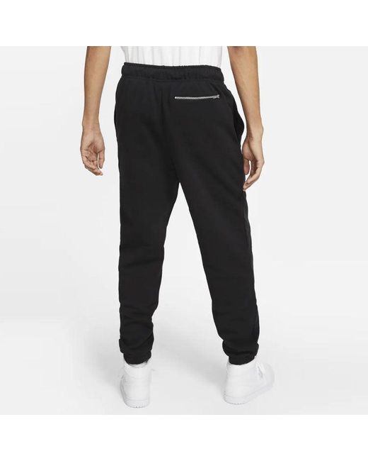 Nike Blue Essentials Woven Label Logo Solid Color Bundle Feet Sports Pants/Trousers/Joggers for men