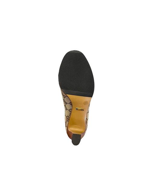 Gucci Brown (Wmns) Lisa Gg Canvas Mid-Heel Boots Ebony'