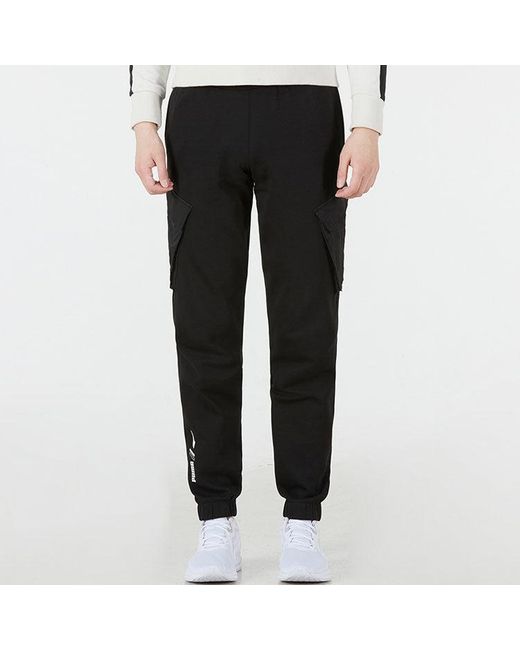 PUMA Black Woven Cargo Pants for men