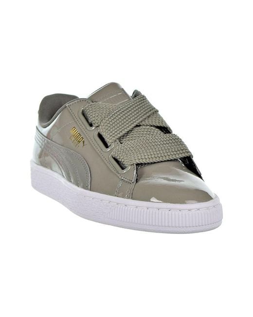 PUMA Gray (Wmns) Basket Heart Patent