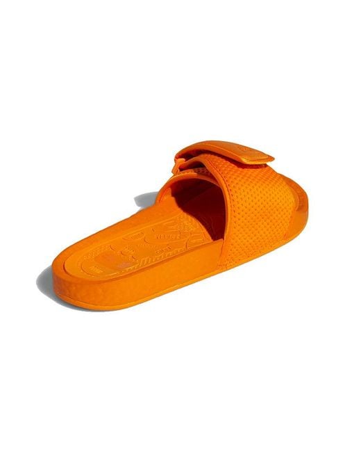Adidas Orange X Pharrell Boost Slides 'Bright'