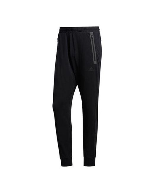 Adidas Black M Pnt Sj Reg Zipper Casual Sports Pants for men