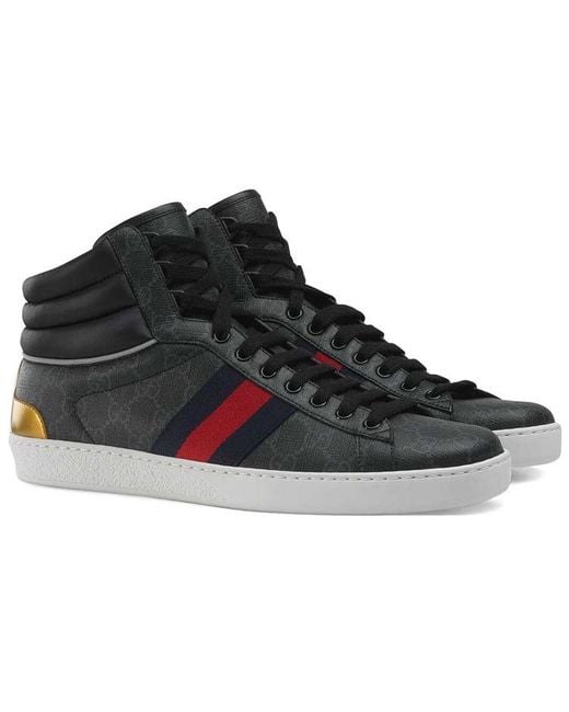 Gucci Black Ace Gg High Top for men
