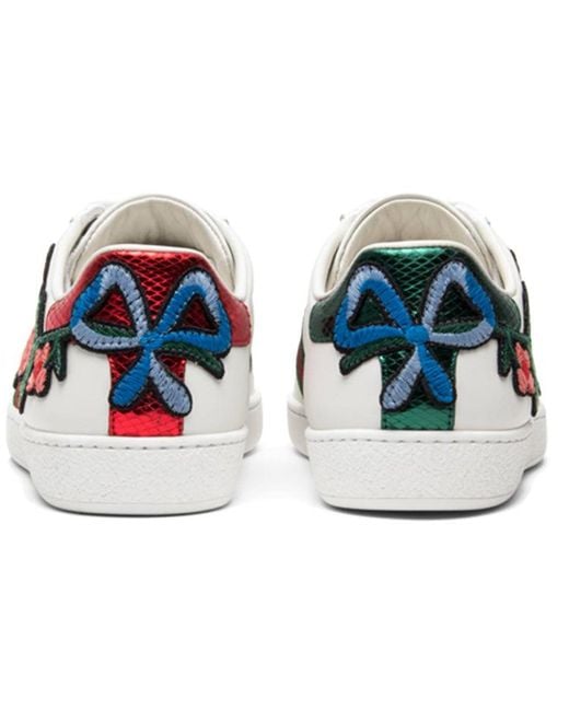 Gucci Blue (Wmns) Ace Embroidered 'Floral'