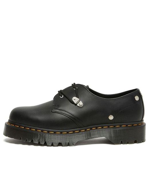 Dr. Martens Black 1461 Bex Stud Leather Shoes 'Carbon' for men