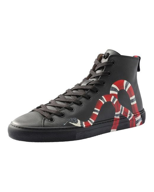 Gucci Black Leather High Top 'Snake' for men