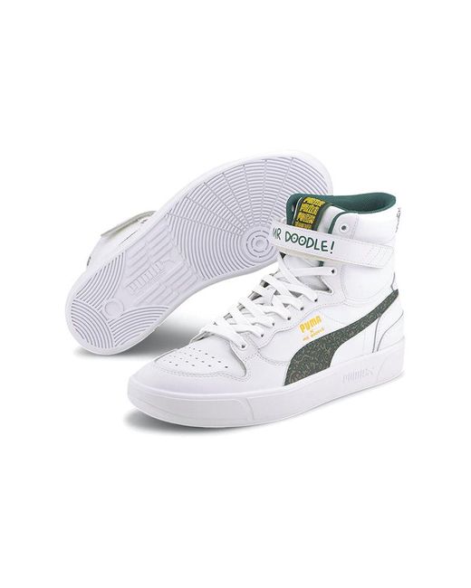 PUMA White Mr. Doodle X Sky Lx Mid 'Wavy Doodles' for men