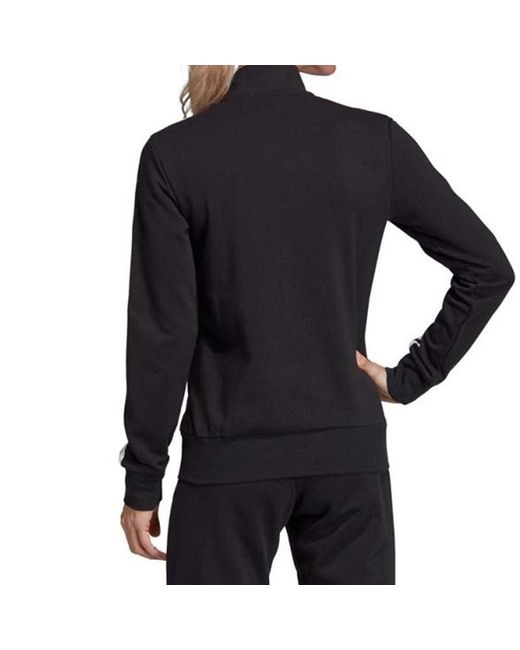 Adidas Black (Wmns) Essentials 3-Stripes Track Jacket Asia Sizing Whiteb'