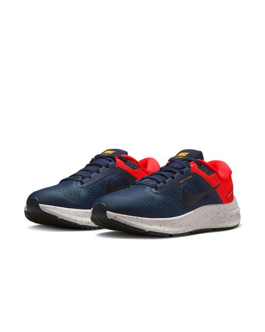 Nike Red Air Zoom Structure 24 'Obsidian Bright Crimson' for men