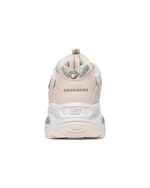 Skechers White (Wmns) D'Lites 1.0 Running Shoes