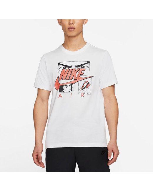 Nike White As Sportswear Tee Manga Hbr for men