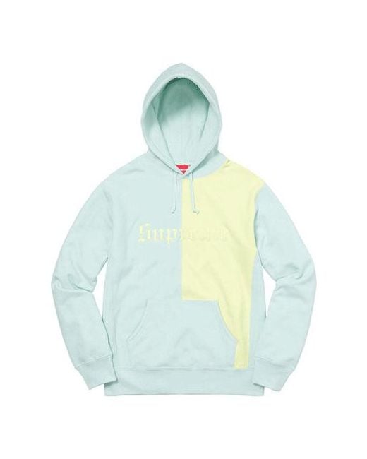 Supreme Blue Split Old English Hoodie for men