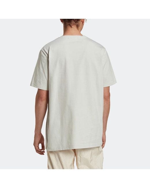 Adidas White Originals Ess Tee Solid Color Sports Round Neck Short Sleeve T-Shirt for men