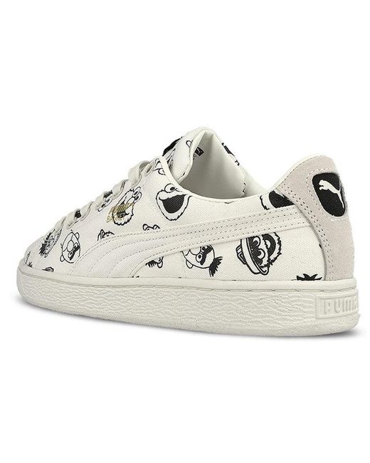 PUMA White Sesame Street X Basket 'Whisper' for men