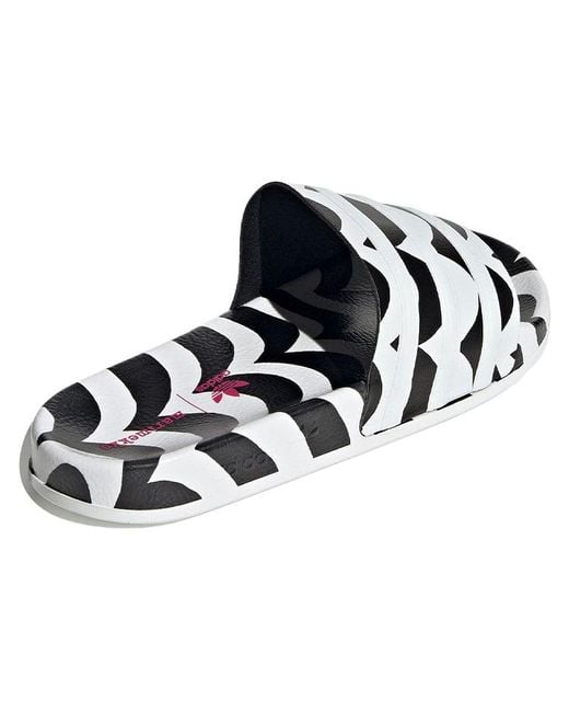 Adidas Black (Wmns) Marimekko X Adilette Slide 'Laine Wave'