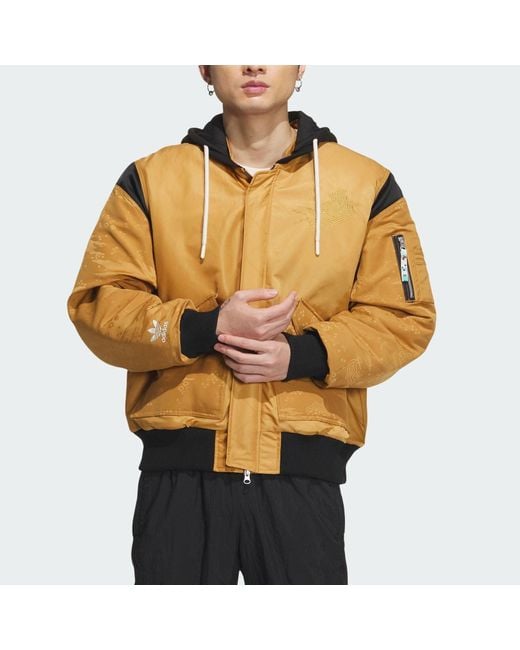 Adidas Yellow Originals X Feifei Ruan Padded Ma Jacket Asia Sizing for men