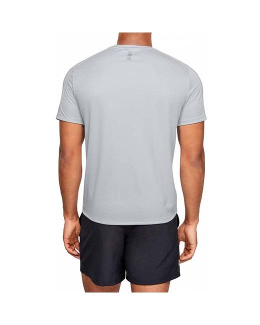 Under Armour Gray Speed Stride Short Sleeve Sports Tops for men