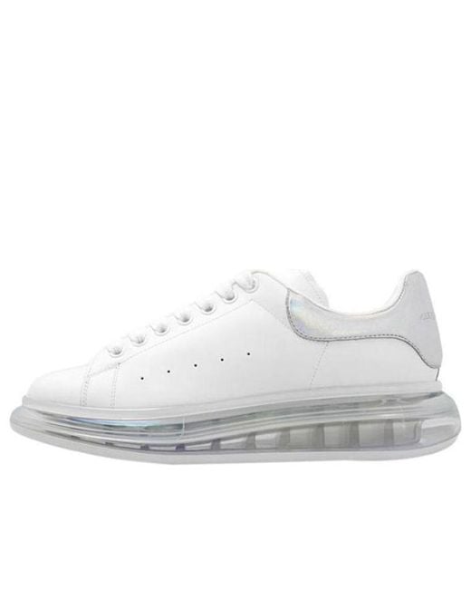 McQueen White Clear Sole Oversized Sneaker Pearl' for men