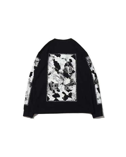 Nike Black Ss22 Acg Large Abstract Rock Pattern Printing Round Neck Pullover for men