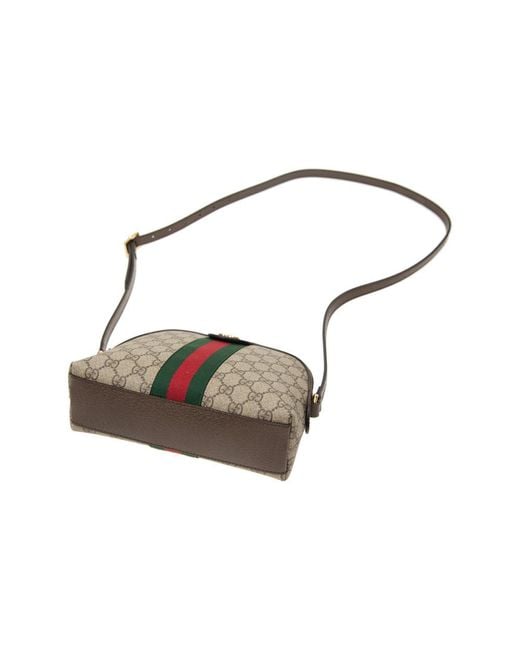 Gucci Natural (Wmns) Ophidia Logo Retro Gg Stripe Webbing Canvas Shoulder Messenger Bag Small