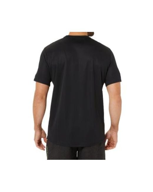 Asics Black Fujitrail Running T-Shirt for men