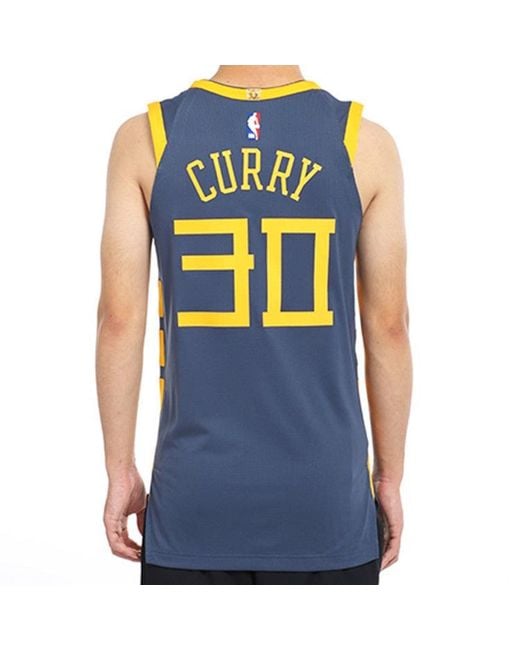 Nike Blue Nba Golden State Warriors Au Player Edition Jersey for men