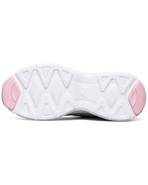 Skechers White (Wmns) D'Lites Campus Leisure Chunky Shoes