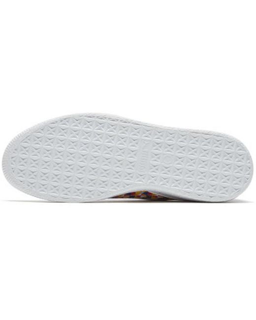 PUMA White Clyde Graffiti Retro Casual Skateboarding Shoes for men