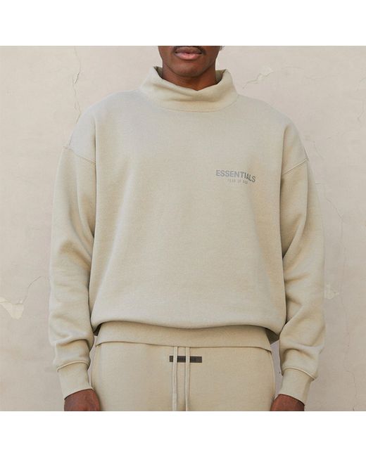 Fear Of God Green Fw21 Pullover Mock Neck Sweatshirt 'Pistachio' for men