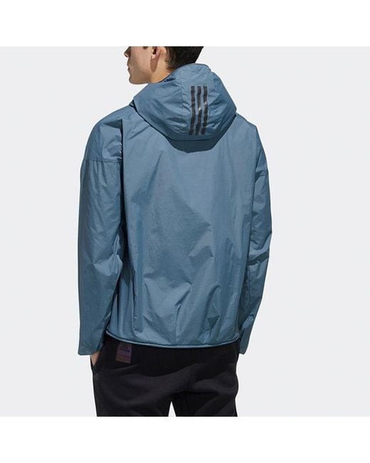 Adidas Blue Sports Woven Pullover Jacket for men