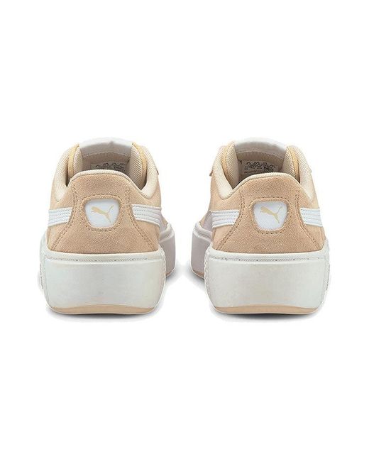 PUMA White (Wmns) Smash Platform V2 Suede
