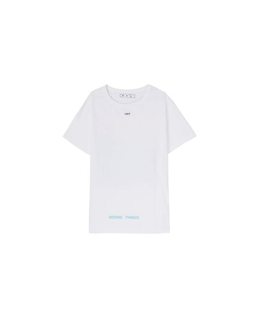 Off-White c/o Virgil Abloh White Printing Short Sleeve Loose Fit for men