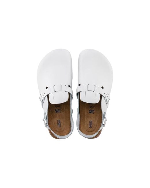 Birkenstock White Kay Sl Natural Leather Narrow Fit Sandals for men