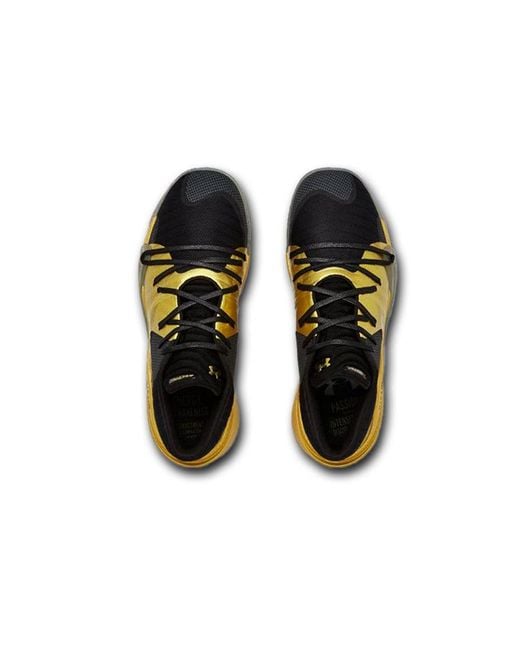 Under Armour Yellow Anatomix Spawn Low 'metallic Gold' for men