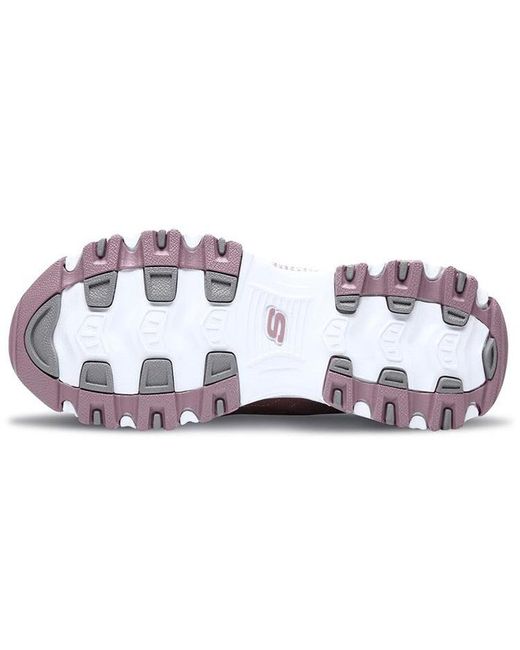 Skechers Purple (Wmns) D'Lites Low-Top Clunky Shoes