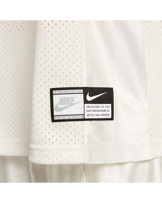 Nike White (Wmns) Sportswear Street Oversized Graphic Jersey Top Asia Sizing 'Sail Armoury'