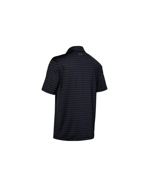 Under Armour Blue Playoff Core Stripe Polo Shirt for men