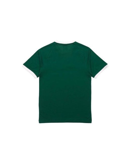 Adidas Green Originals 3-Stripes Tee Casual Round Neck Loose Logo Stripe Short Sleeve Dark for men