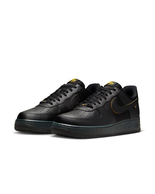 Nike Black Air Force 1 '07 University' for men