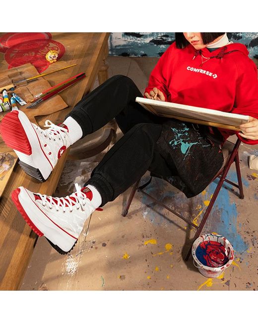 Converse Red (Wmns) New Year Series Tiger Stripes Hoodie