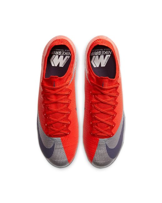 Nike Red Mercurial Vapor 13 Elite Fg 'Max Metallic' for men