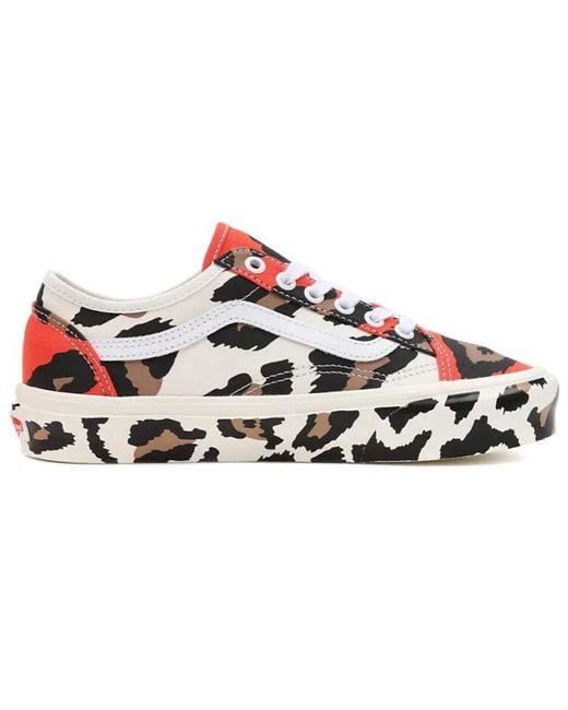 Vans White Animal Old Skool Tape Sneakers Black for men