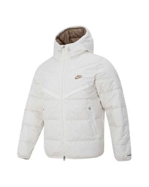 Nike White Sportswear Down Fill Windrunner Parka Jacket for men