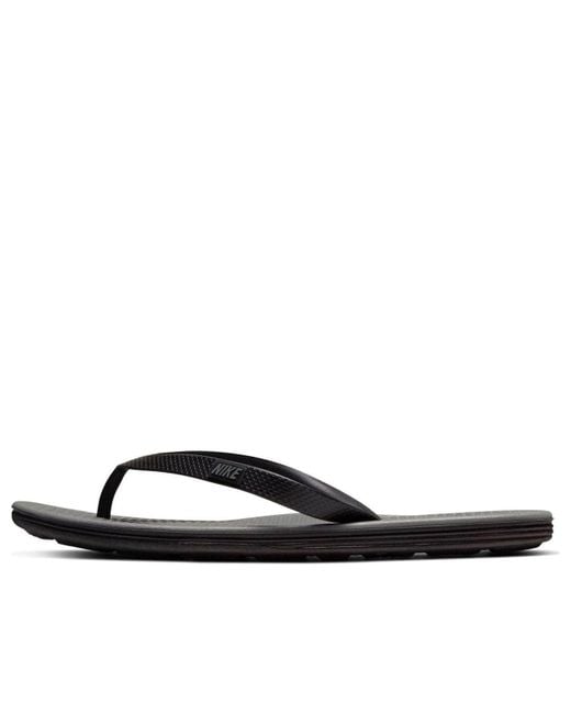 Nike Black Solarsoft Thong Slippers for men