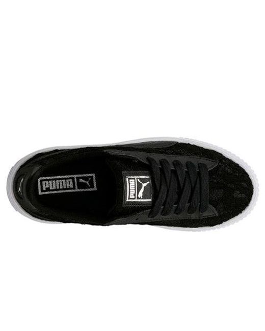 PUMA Black (Wmns) Basket Platform Fo