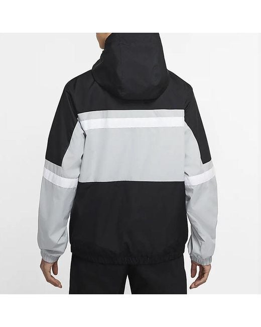 Nike Gray Air Half Zipper Splicing Woven Sports Jacket for men