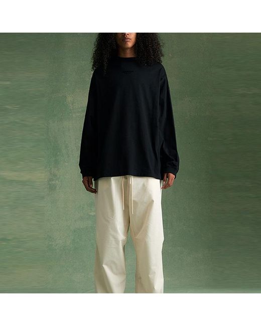 Fear Of God Black Fw23 Long Sleeve Tee 'Jet' for men